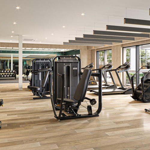 Open and well-lit fitness center