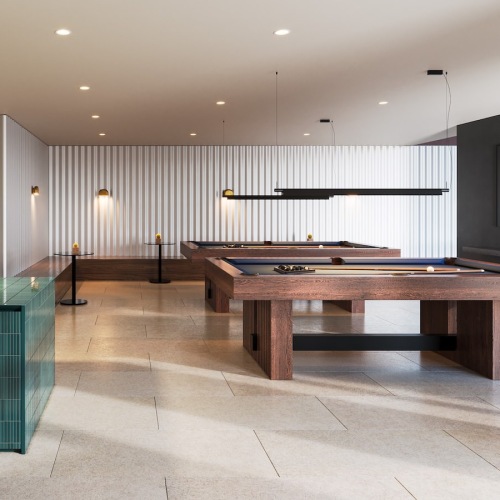 a billiards room